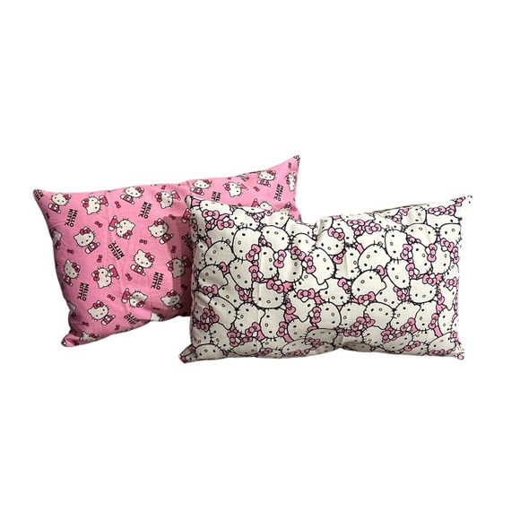 Hello Kitty Handbags - Hello Kitty Pink and White with Leopard Hand Crafted Purse Pillow Set New